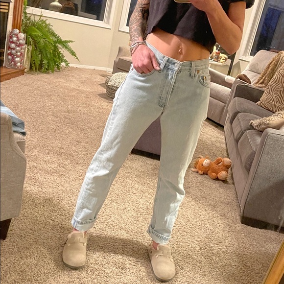 Levi's Denim - Levi's Light Wash Mom Jeans - Pale Blue